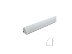 Perfíl Aluminio para Tira LED Instalación Esquinas - Difusor Opal x 1M GREENICE