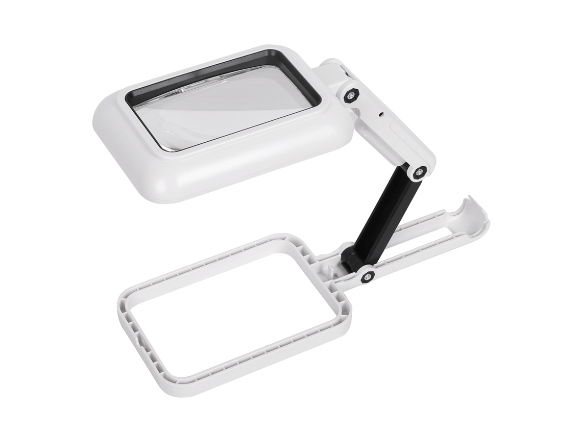 Lupa Plegable De Mano Y De Sobremesa Con Iluminación Led Cálida Y Fría Para Leer.