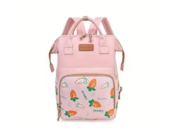 Mochila De Maternidad De Gran Capacidad Estampada Mochila De Pañales Impermeable Adecuada Para Mochila De Viaje Rosa Yunzii