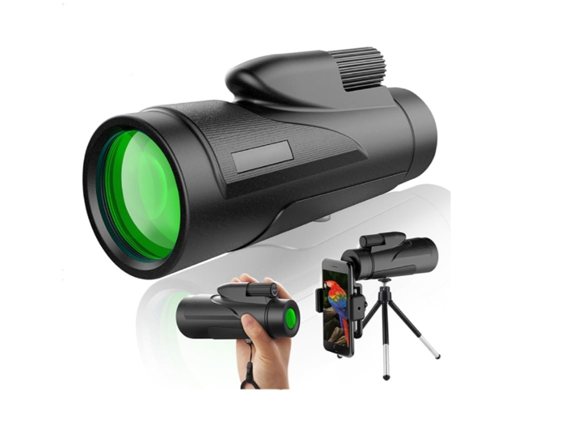 Monóculos 12x50 Hd Telescópio Monocular Com Tripé De Bolso Prisma Óptico Completo À Prova Dágua Telescópio De Foco Duplo Portátil Preto Saisiyiky