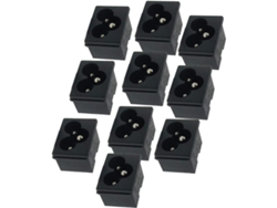 10 X Fuente De Alimentación De Plástico Negro Con Entrada Iec320 C6 De 250 V 2