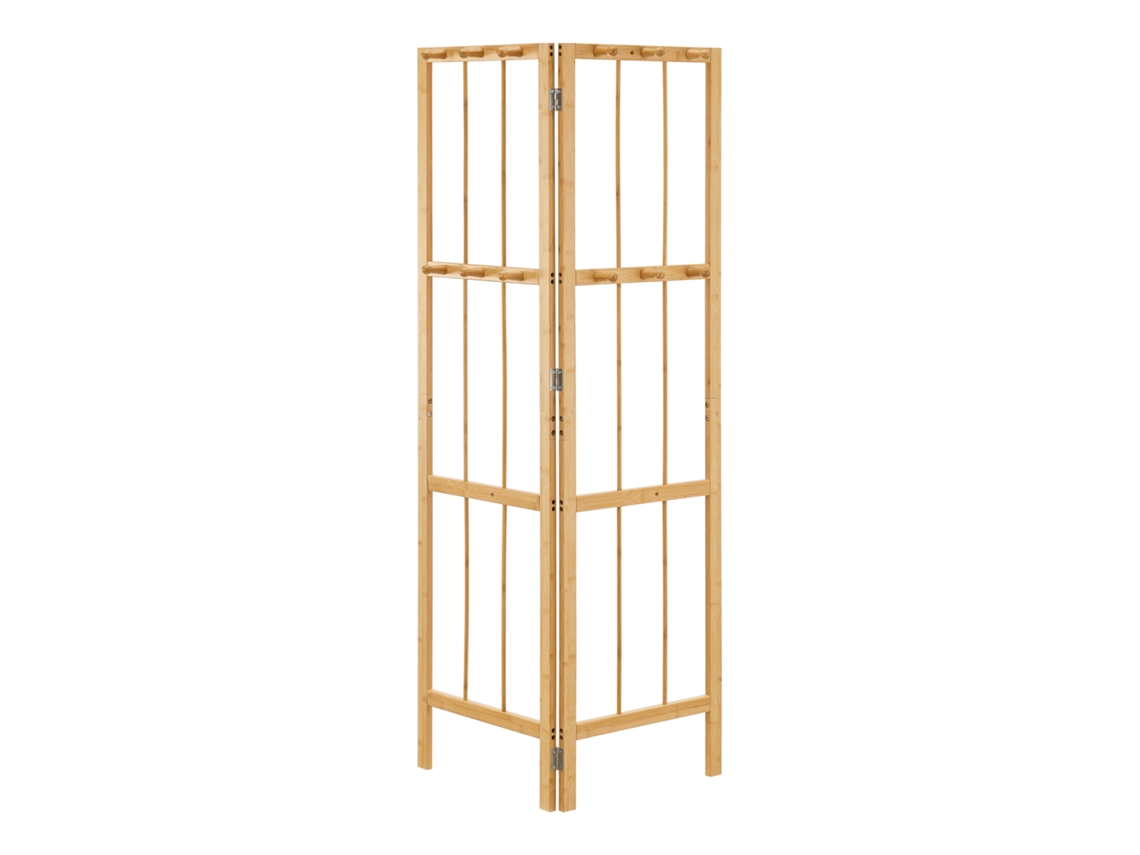 Perchero plegable Hyllestad esquinero bambú 166x92x8cm - Natural [EN.CASA]