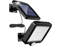 2026-3463-linjou Luz Solar Exterior Con Sensor De Movimiento 56 Led Ip65 Cable 5m Ángulo 120° Clase Energía A++ 1 Pieza