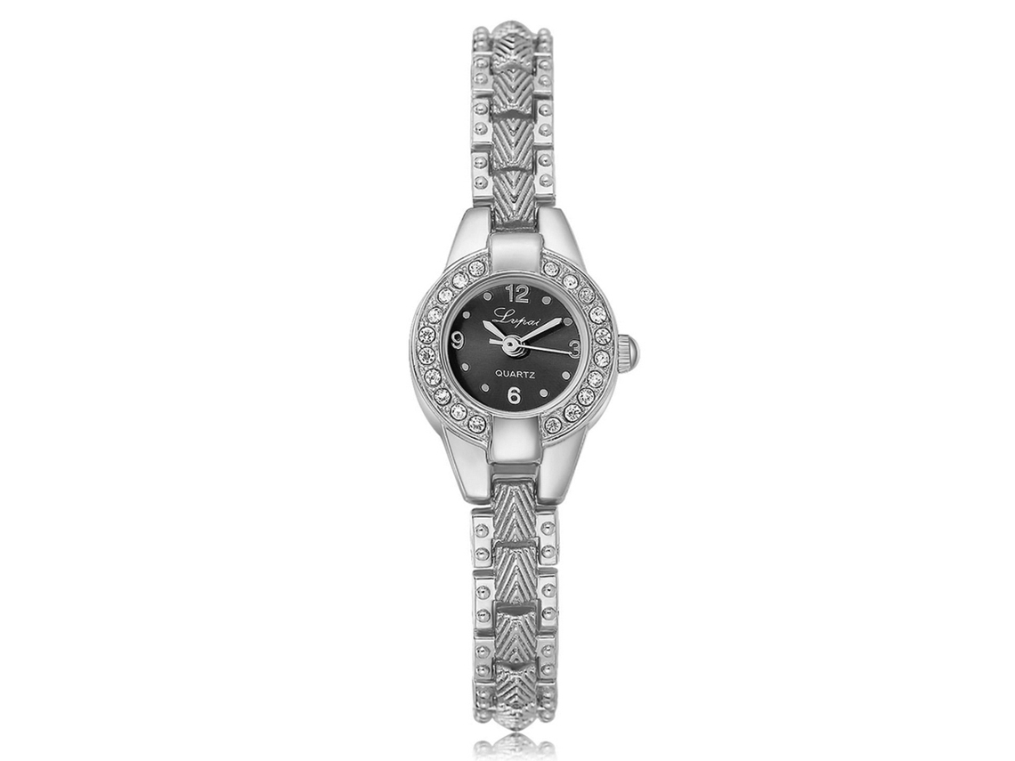 Reloj Analógico De Cuarzo Para Mujer Gaiety Con Correa De Pu Y Diamantes De Imitación Redondos Con Forma Floral (rojo)