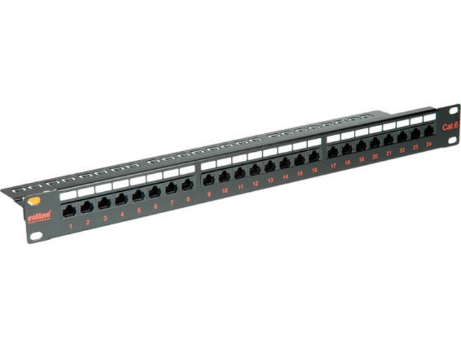 Panel de Parcheo ROLINE Cat.6/Class E 19" Patch Panel, 24 Ports, UTP black