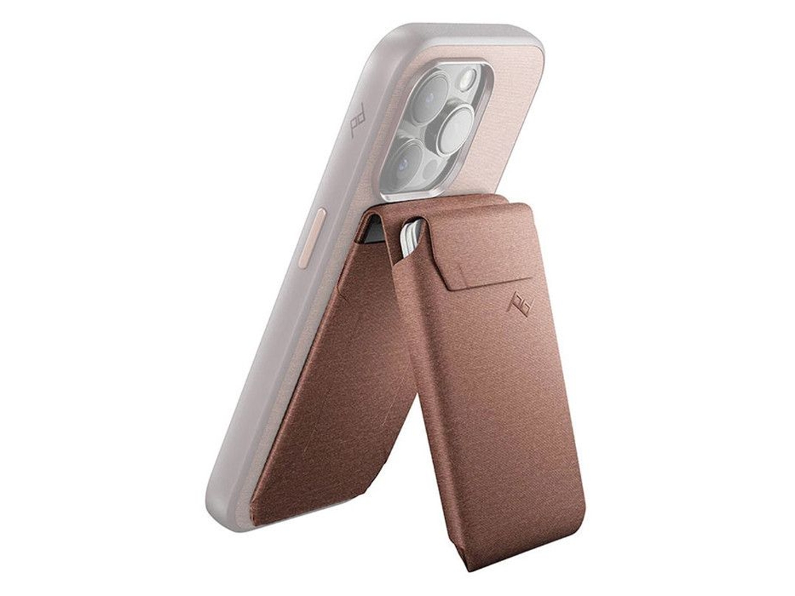 Cartera móvil Peak Design Redwood de nailon reciclado con capacidad para 7 tarjetas y soporte ajustable