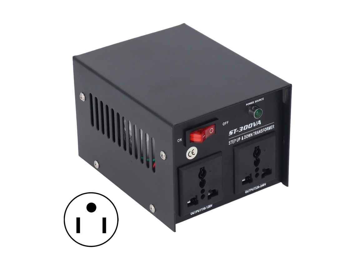 Transformador Elevador Reductor De 300 W, Convertidor De Voltaje Multifuncional De Alta Resistencia Con Protección Para Equipos Domésticos E Industriales.