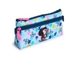 Estuche plano con 2 cremalleras de fácil apertura. Mafalda Lively Grafoplás
