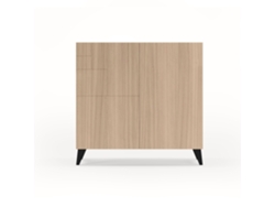 Mueble zapatero HERDASA Bergen nogal claro, patas negro (87 x 90 x 27 cm)
