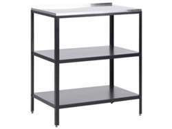 Cocina Exterior De Metal Negro-Plateado 80 Cm Vilama BELIANI