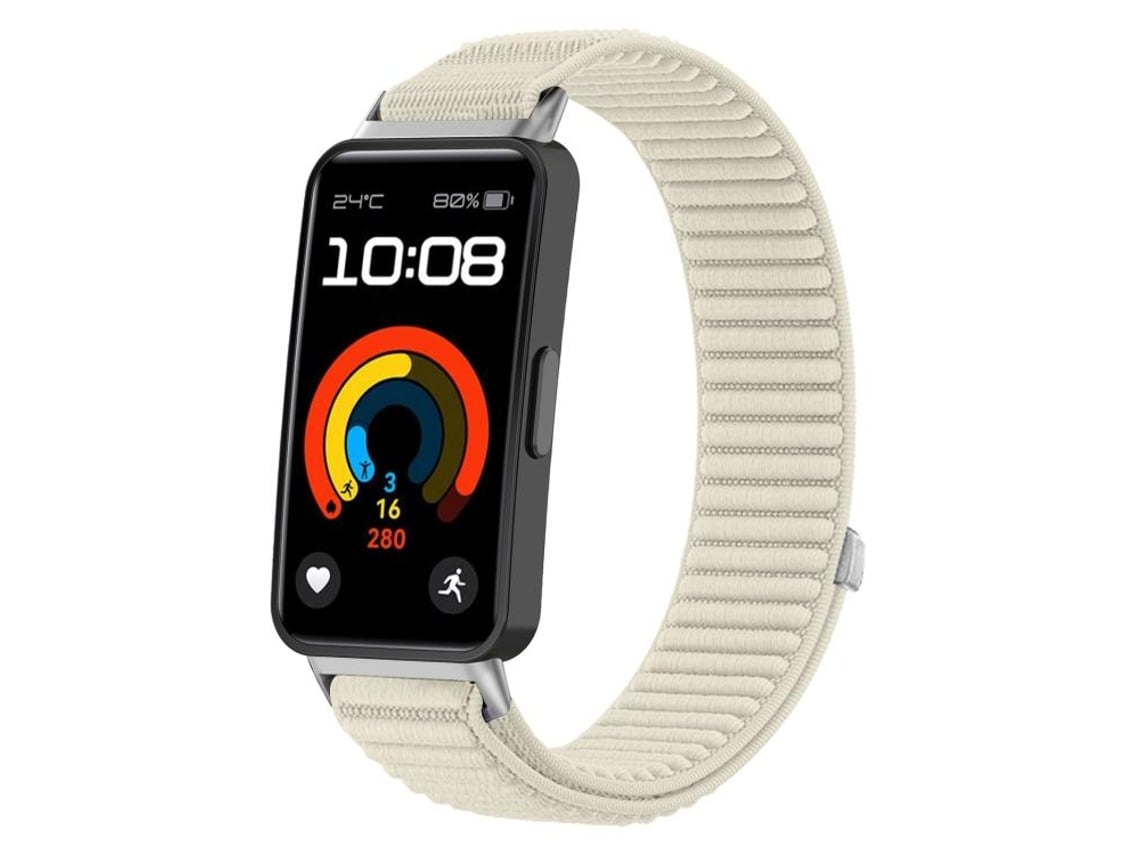 Bracelete Para Huawei Band 10 / 9 / 8 - Nylon Trançado - Fecho De Velcro Starlight