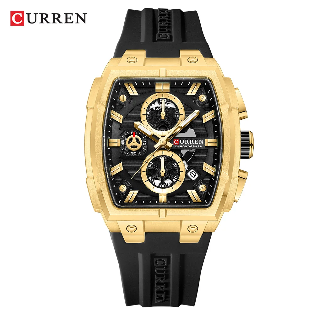 Reloj Para Hombre, Resistente Al Agua, Cronógrafo, Luminoso, Indicador De Fecha.