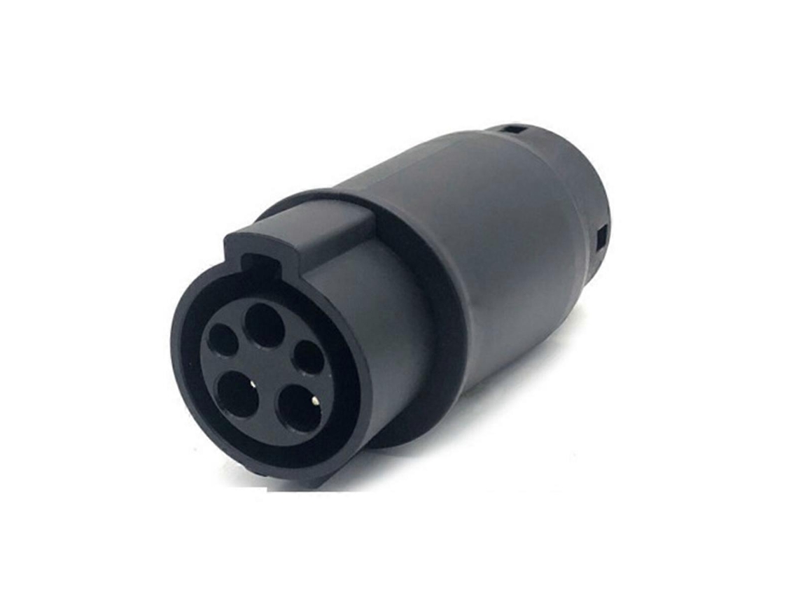 Adaptador de cargador de enchufe tipo 1 a tipo 2 para vehículos eléctricos Evse Ev 32a J1772