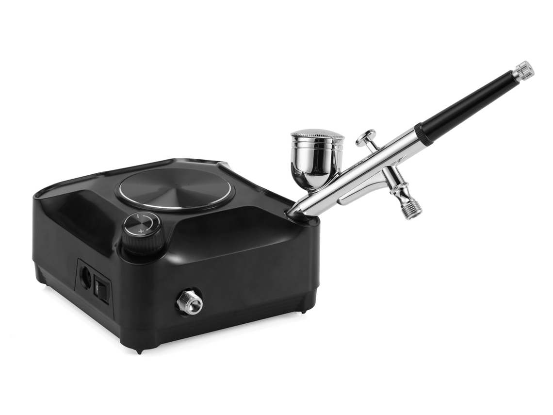Potente kit de aerógrafo de salida ajustable de 40 PSI, juego de compresor de cepillo de aire multifunción de doble acción para pintura, maq IKIKSO