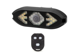 Luz trasera ultrabrillante para bicicleta Yizhood con intermitentes, recargable e impermeable (negra)