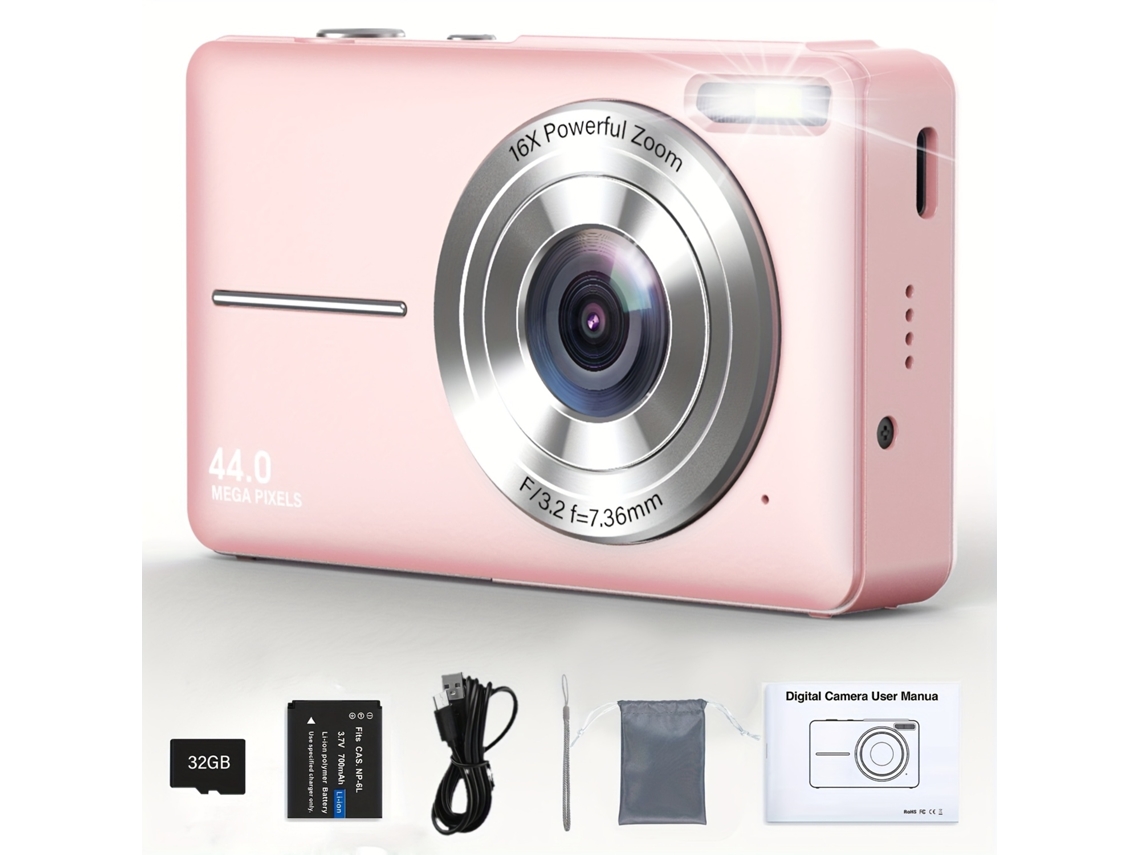 Câmara Digital Eifson Blog De Vídeo Hd Dc430 Rosa