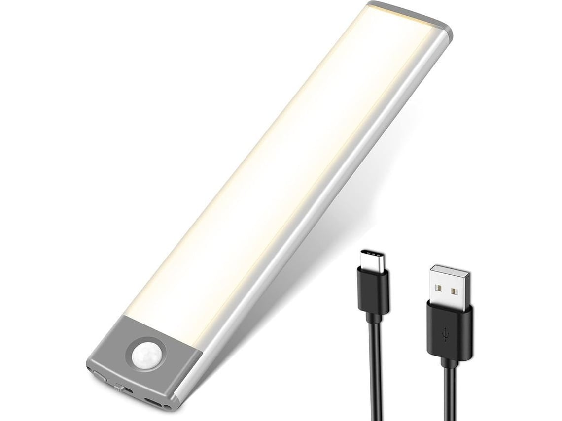 2026-luz Led Para Armários Linjou, Recarregável Usb 12cm Com Sensor De Movimento 3 Cores 200 Lumens