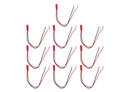 10 Cables De Motor De Silicona Con Conector Jst Hembra Para Coches Rc, Juguetes Y Baterías, 160 Mm De Longitud.
