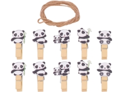 Clips Decorativos Fotos Diseño Panda Fabricados Material Sintético Paquete 60 Unidades Resistentes Ligeros