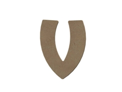 Letra V mayúscula de madera MDF para decoración - 8 cm