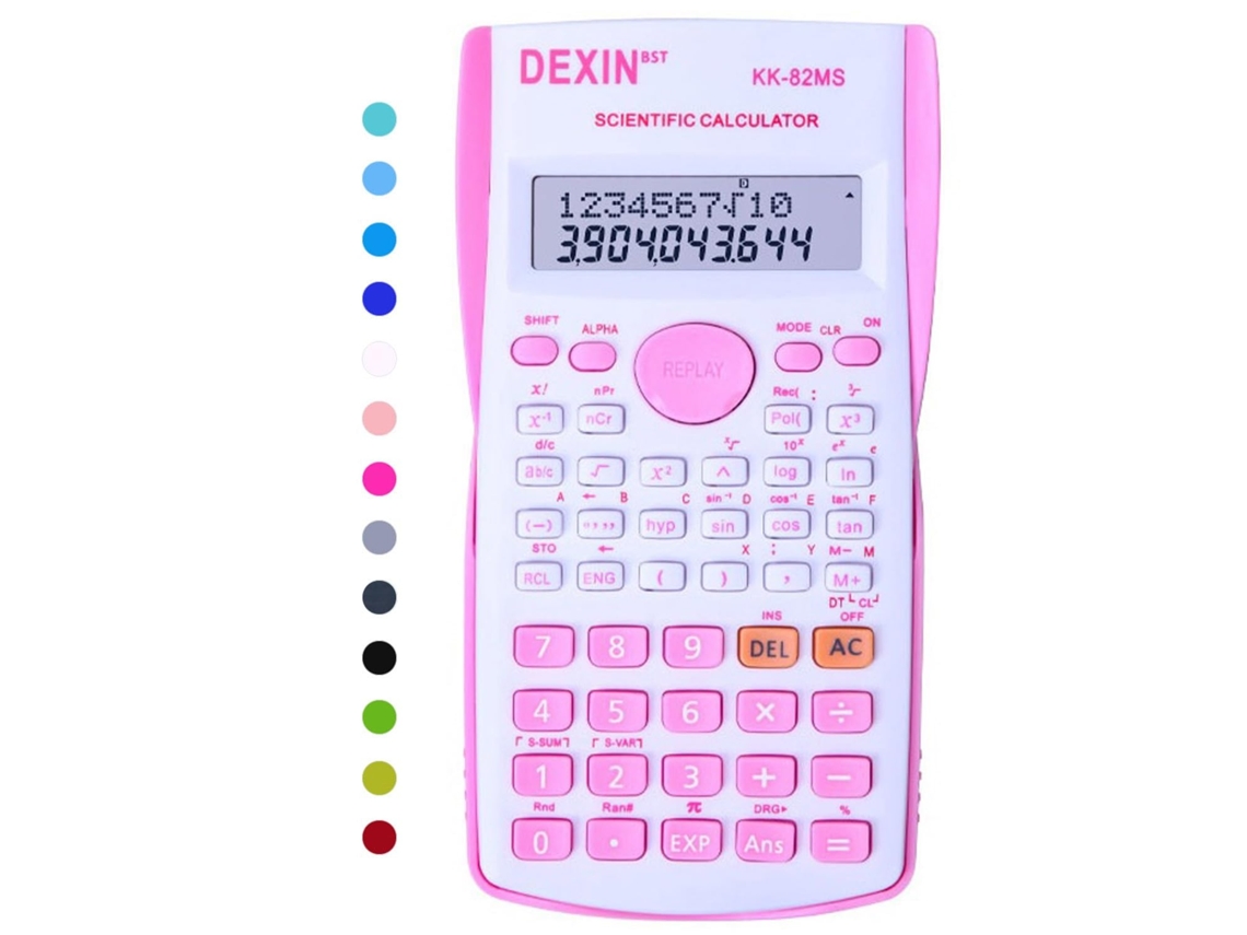 Calculadora científica numérica Csyy de 240 funciones, dos líneas, 12 dígitos (rosa y blanca)