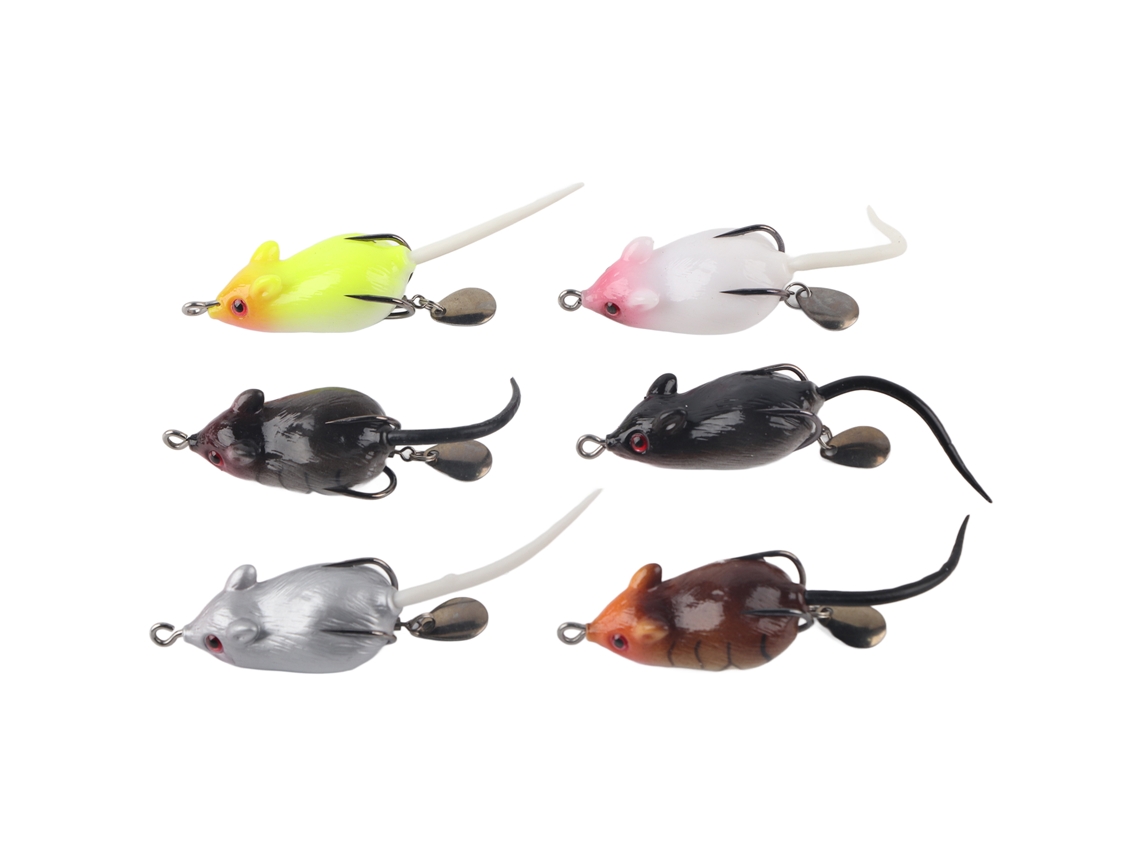 6 Señuelos Artificiales De Rana Con Diamantes De Imitación, 5,5 Cm/10,5 G, Señuelos Duros Con Anzuelos, Accesorios De Pesca.