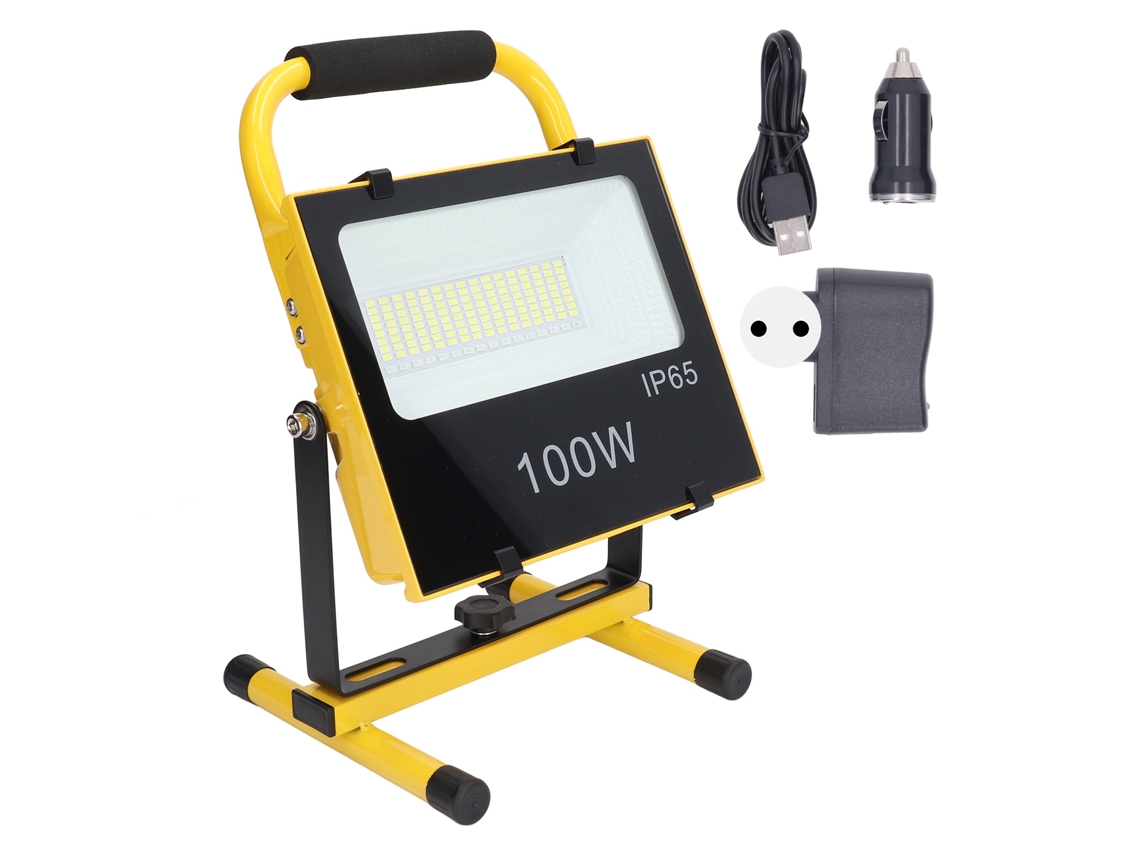 2026-lámpara Led Exterior Recargable 100w 9000lm 6500k Impermeable Ip65 Portátil De Inundación