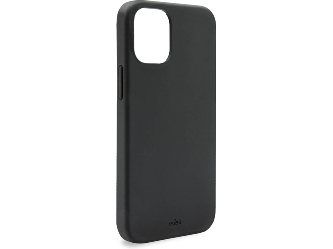 Funda iPhone 12 Mini PURO Microfibras Antibacterianas Negro