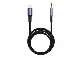 Cabo Áudio Lightning Para Aux 3.5mm 1.2m Accetel Au123 Preto