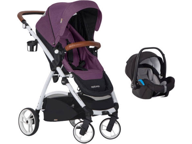 Carrito de Bebé Individual EASYGO Optimo + Starter 0+ Isofix Ready Morado