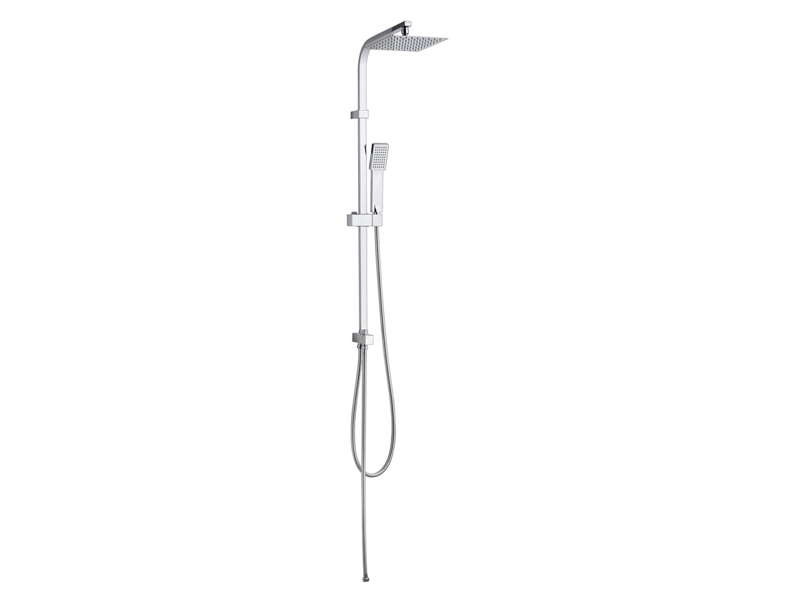 Columnas de Ducha K2O Sin Grifo Chillout Ocean 101,5  cm Diseño Cuadrado de Acero Inoxidable con Rociador y Ducha de Mano