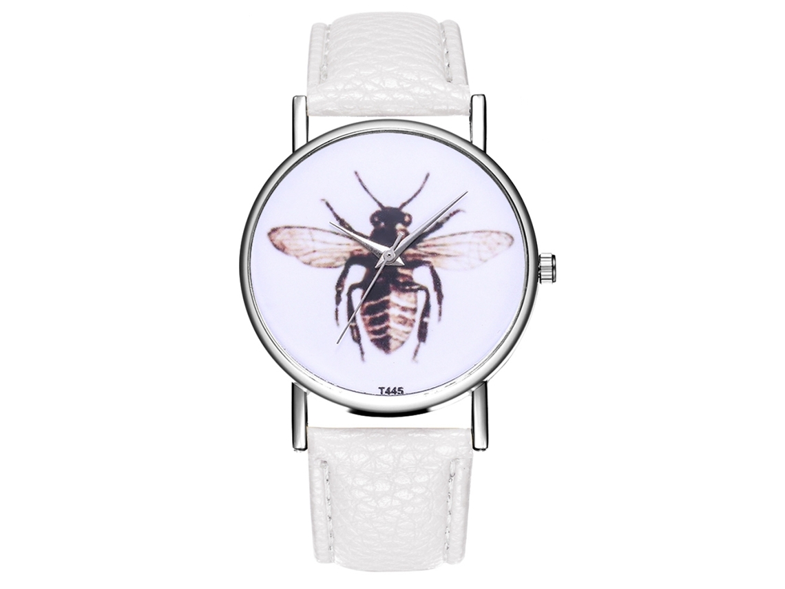 Reloj De Cuarzo Analógico Para Hombre Con Correa De Cuero Pu Deportivo Zhoulianfa (blanco)