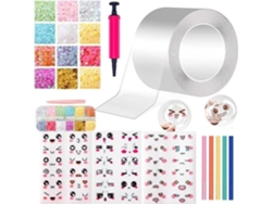 Juego de cintas para globos nano, decoración navideña con lentejuelas y cinta DIY Siurn