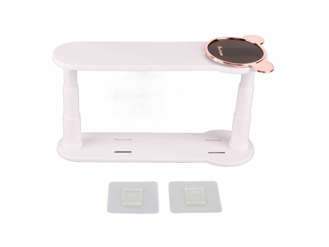 Estantería Multifuncional Para Perchas, No Requiere Taladro, Gancho Retráctil, Color Blanco.