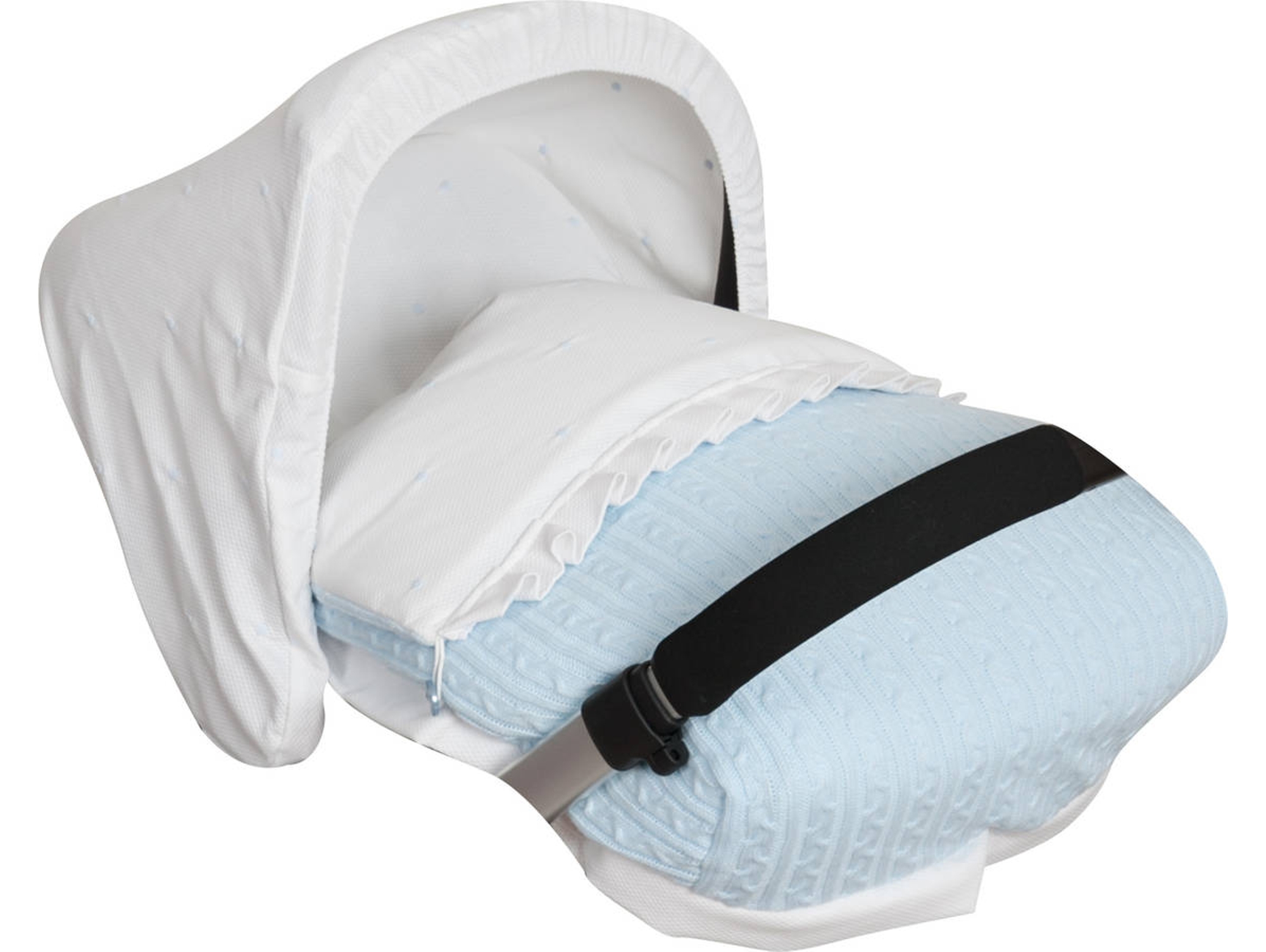 Funda Protectora BABYLINE Pompones Azul ( capota no incluida )