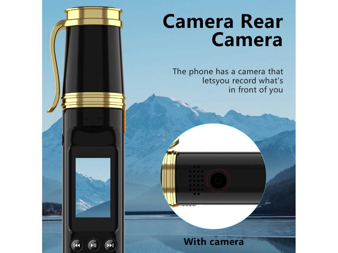 Telefone Celular Mini Caneta Dual Sim Câmera Ventilador Bt Gravador Voz Mágica