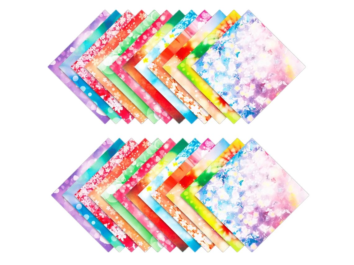 Papel Origami - 100 Hojas, 15x15 cm, Diferentes Colores, Creatividad NEVEANCE