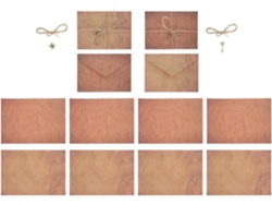 Set de 2 artículos de papelería vintage con sobres y papel para San Valentín GOKOCO