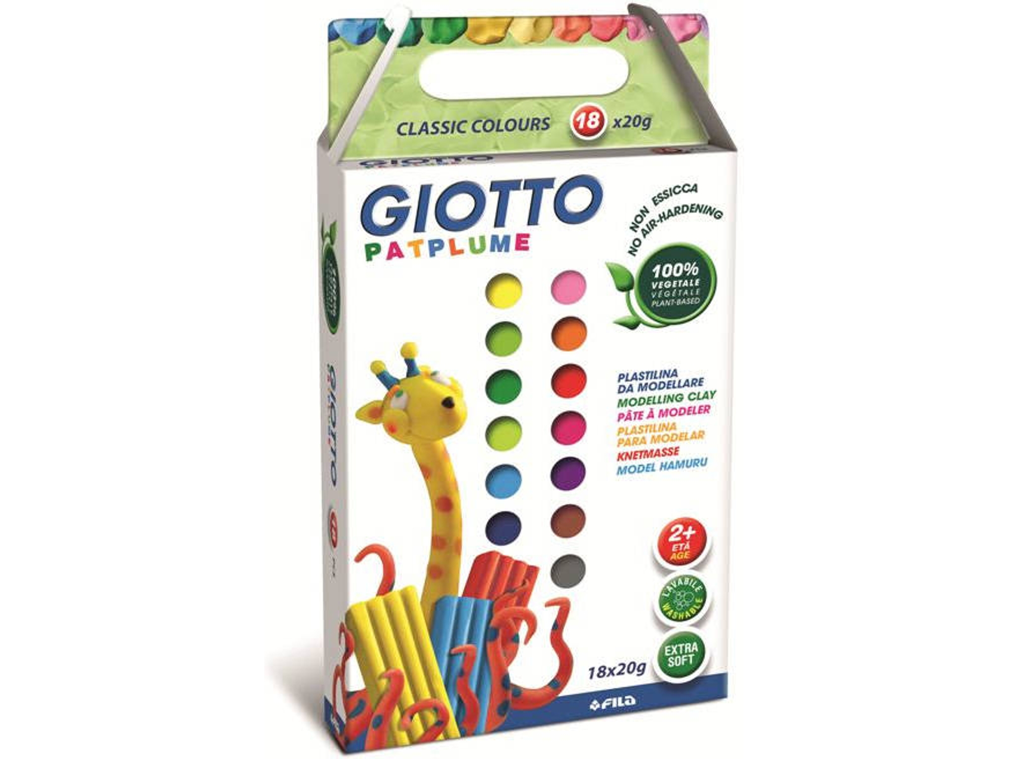 Plastilina GIOTTO Patplume 18 Colores (20 g)