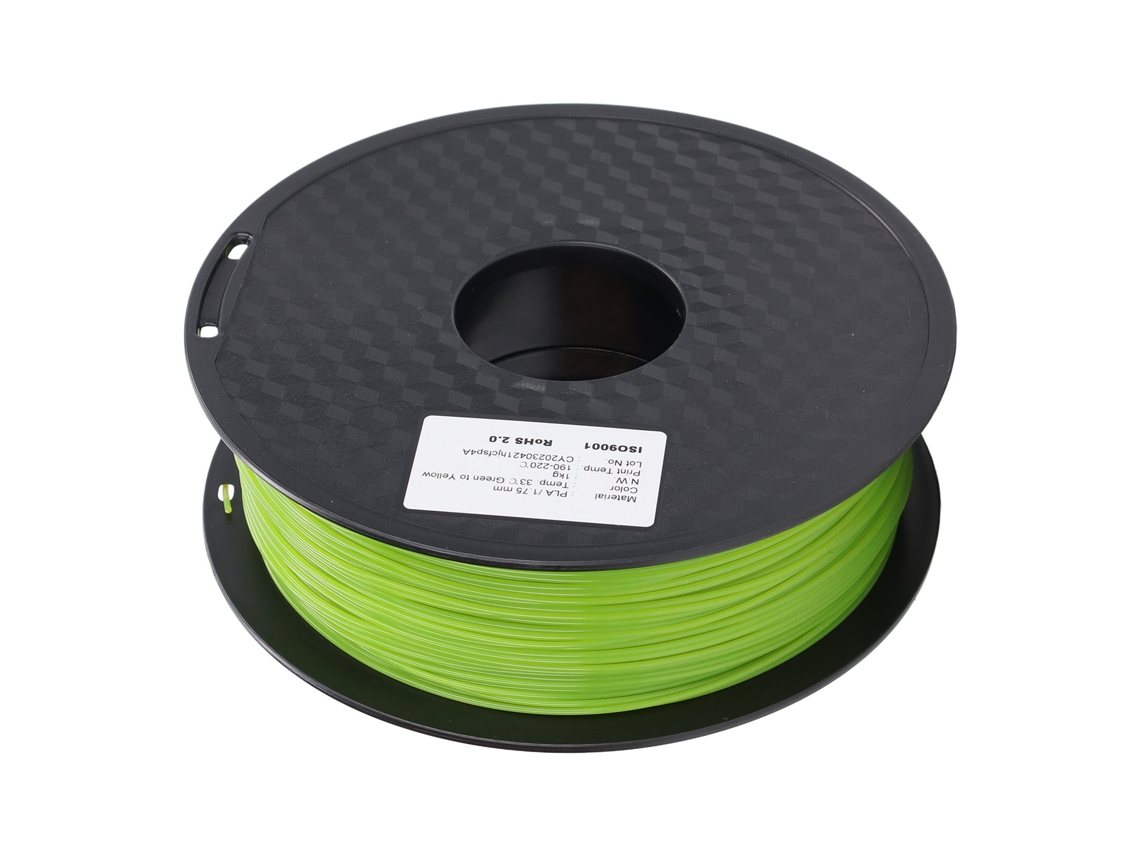 Filamento Termocrómico Verde A Amarillo Para Impresora 3d Con Buena Adherencia Entre Capas, Pla De 1,75 Mm