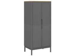 Maison Exclusive - Armario Floro Madera Maciza De Pino Gris 77x53x171 Cm