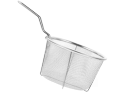 Cesta de freidora giratoria de acero inoxidable para horno eléctrico 12x12x18cm