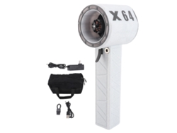 Potente ventilador turbo de 64 mm y 8000 mAh para coche, exteriores y hogar.