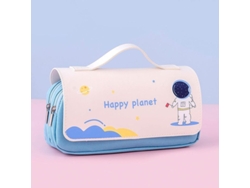 2026rebe-linjou Estuche De Lápices Grande Con Astronauta Azul, Estuche Escolar Cute, Resistente Al Agua, Multifuncional