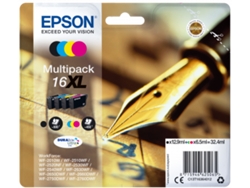Pack ahorro cartuchos de tinta original EPSON 16XL, Bolígrafo y crucigrama, C13T16364012, T1636