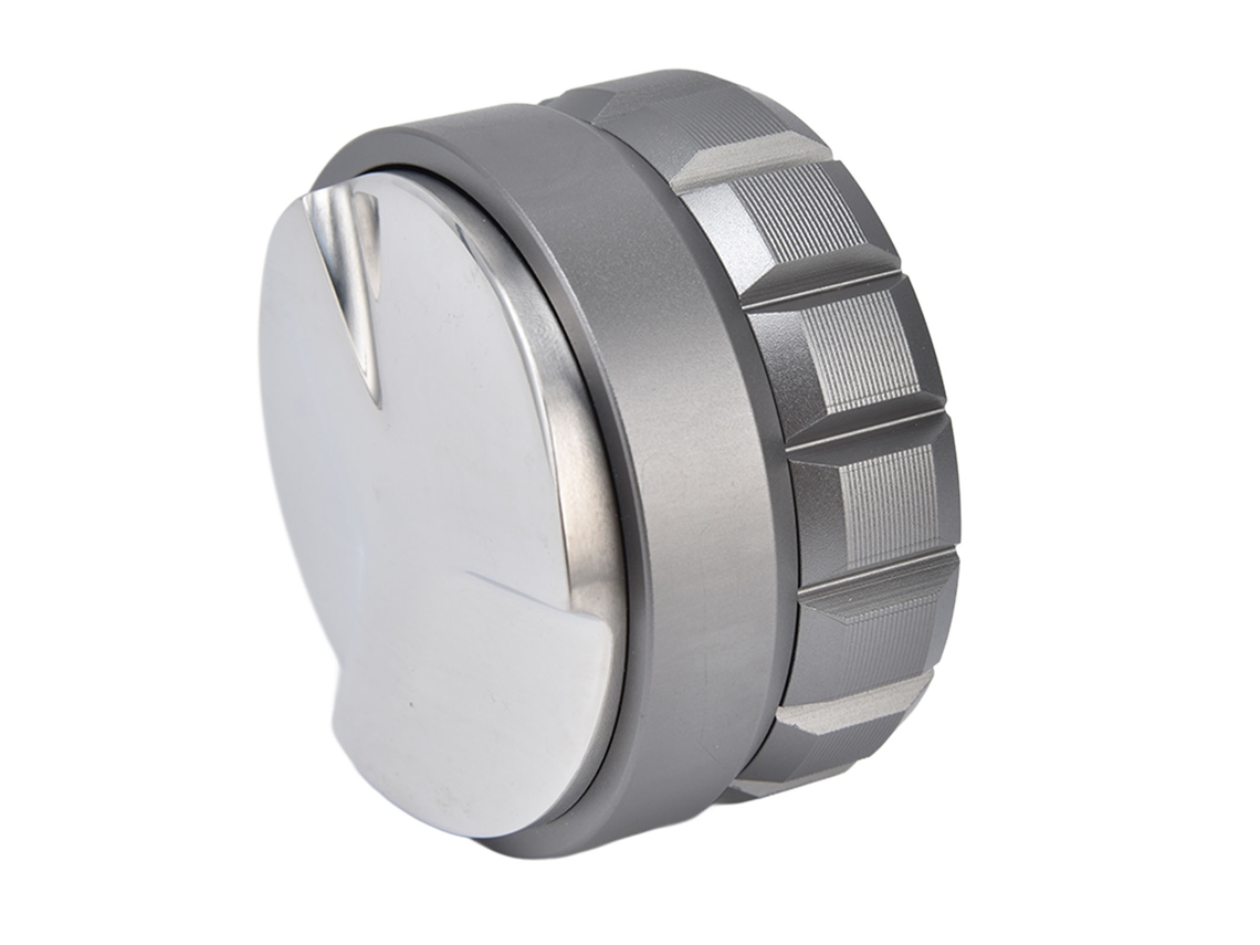 Cafetera De Émbolo Ajustable De 53 Mm, Dispensador De Acero Inoxidable Con Nivelador Para Uso Doméstico, De Oficina Y Comercial - Plateado