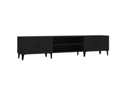Maison Exclusive - Mueble De Tv Madera Contrachapada Negro 180x31,5x40 Cm