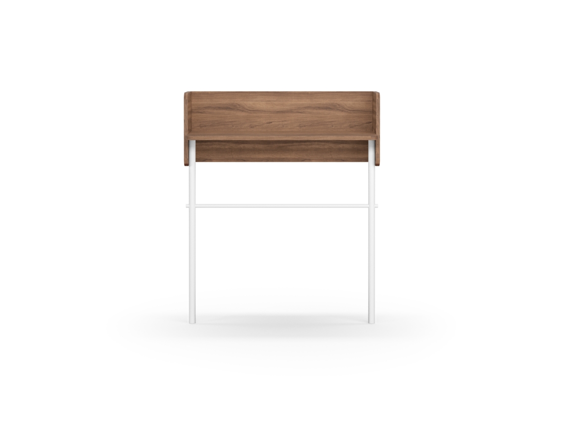 Consola de entrada de Herdasa, fabricada en melamina y madera de haya, modelo DANISH. Nogal-Blanco