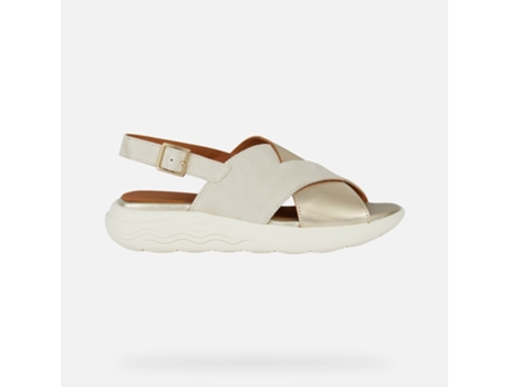 Sandalias GEOX Spherica Sue Met Lea Arena Piel Beige (36)