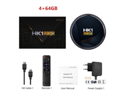 Box Smart Tv Hk1 Rbox H8 Set- H618 android 12.0 Hd Dual-band Wifi6 Bluetooth 5.0 con RC Black 4GB + 64GB US Plug